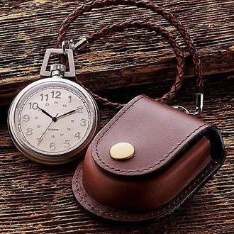KAEVUD Pocket Watch Leather Case Protector Holder Waist Bag Timepiece  General Accessories 47 mm
