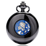 Black and Blue Pocket Watch