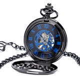 Black and Blue Pocket Watch