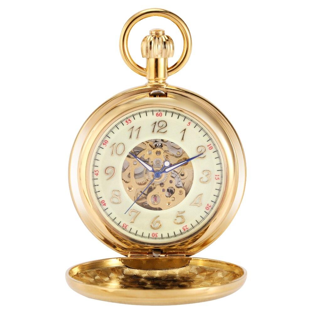 Gold mechanical pocket outlet watch