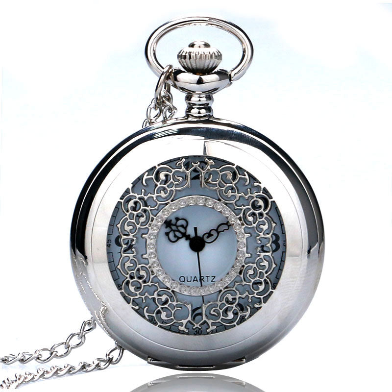Pocket Watch Pendant Silver Woman | Vintage Pocket Watch display picture 2