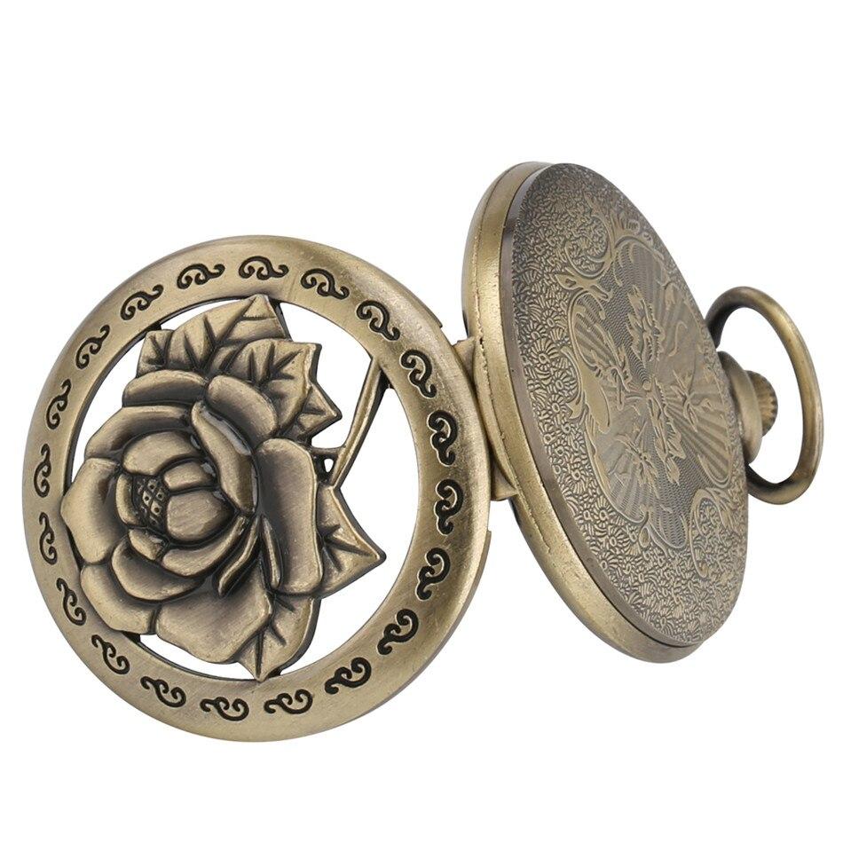 Rose Pocket Watch Steampunk PocketWatch Cosplay FREE Gift Box -  AlphaVariable