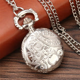 Silver Flower Pocket Watch