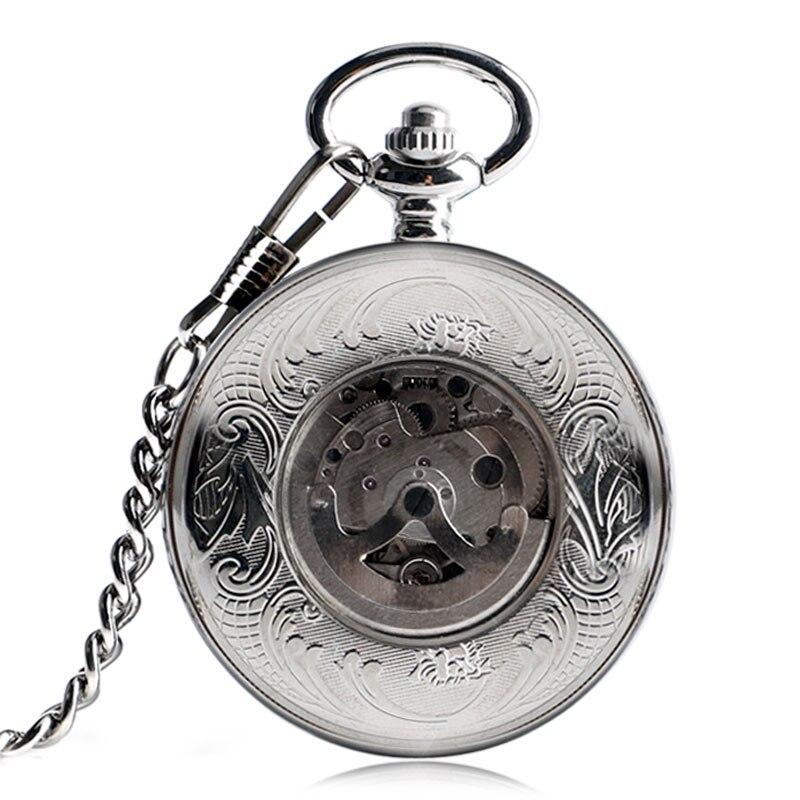 Sterling silver clearance mechanical pocket watch