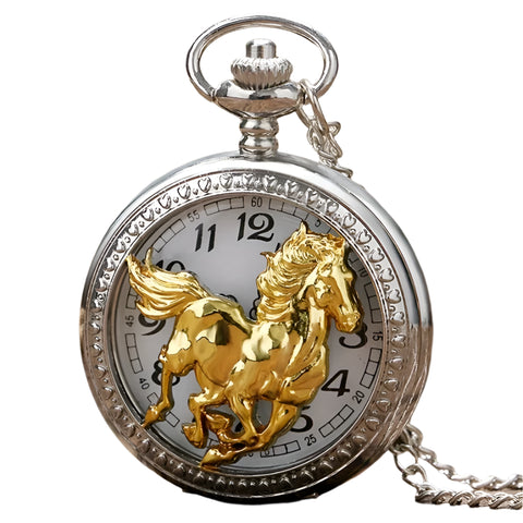 Golden Stallion Pocket Watch