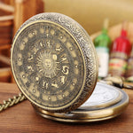 Zodiac Sun Pocket Watch