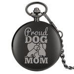 Black Pocket Watch Dog Mom