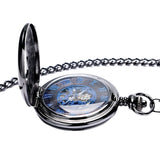 Black and Blue Pocket Watch