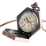 Mechanical Pocket Watch Hexagon Copper