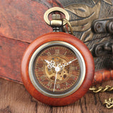 Mechanical Pocket Watch Wooden