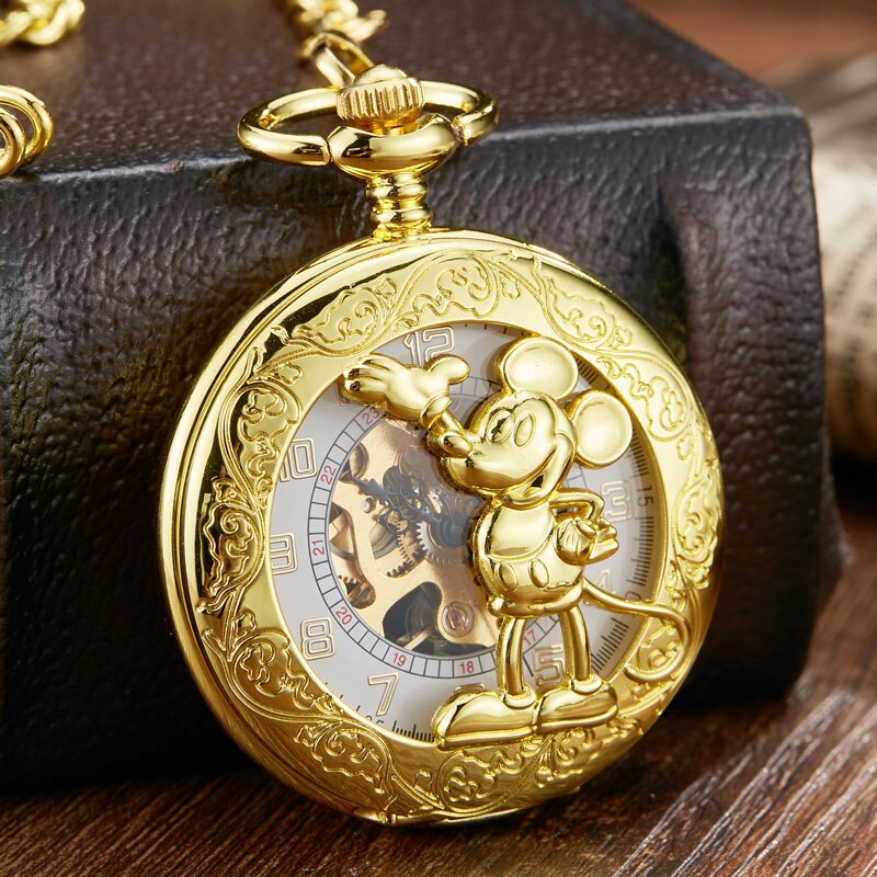 Mickey mouse outlet gold pocket watch