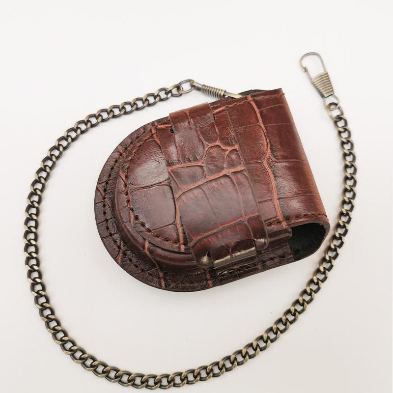 leather pocket watch case