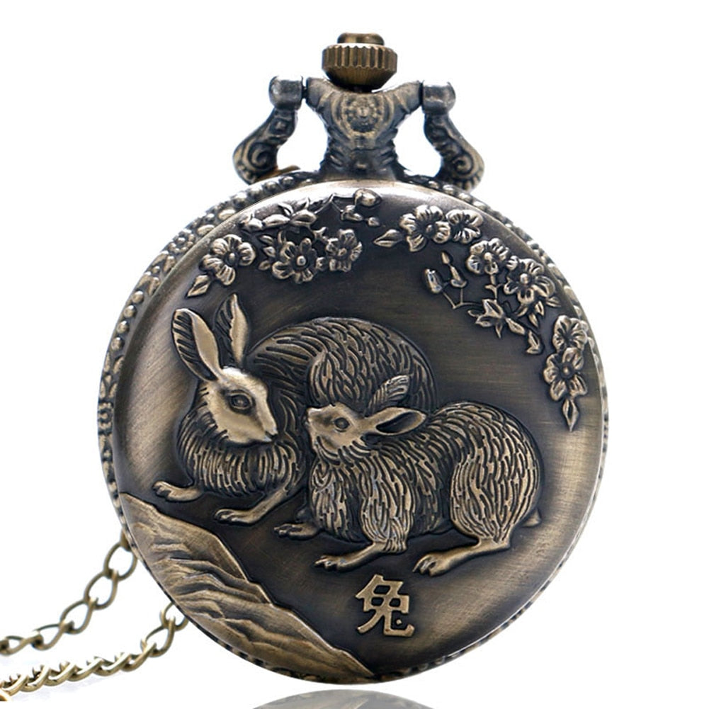 Pocket Clock Rabbit Pocket Watch Rabbit | Vintage Pocket Watch