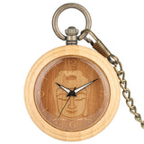 Wooden Pocket Watch Buddha