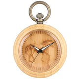 Wooden Pocket Watch Horse